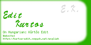 edit kurtos business card