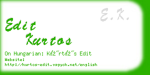 edit kurtos business card